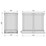 Recycling bin - manual/automatic pull out
