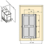 Recycling bin - manual/automatic pull out