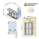 Recycling bin - manual/automatic pull out