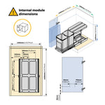 Recycling bin - manual/automatic pull out