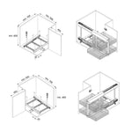 Pull-out corner system for kitchen furniture