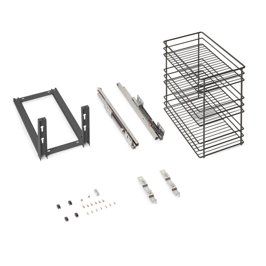 Titane Pull out rack for lower fixing with soft closing